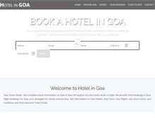 Tablet Screenshot of hotel-in-goa.com